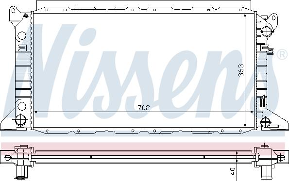NISSENS 62048 - Radiatore, Raffreddamento motore www.autoricambi360.it