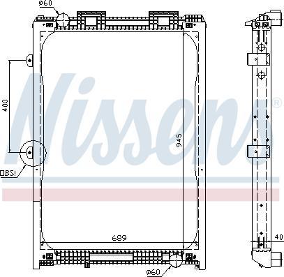 NISSENS 62870A - Radiatore, Raffreddamento motore www.autoricambi360.it