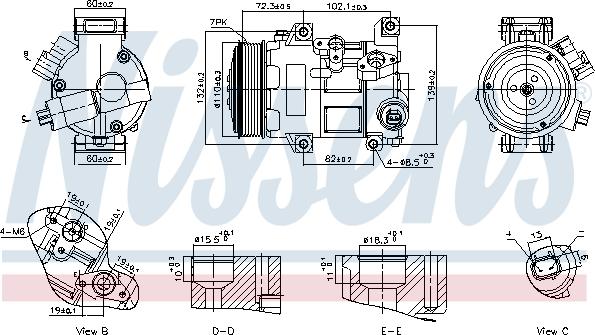 Nissens 89516 - Compressore, Climatizzatore www.autoricambi360.it
