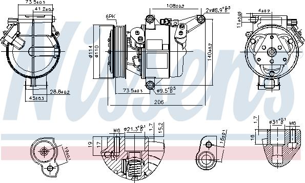 Nissens 890948 - Compressore, Climatizzatore www.autoricambi360.it