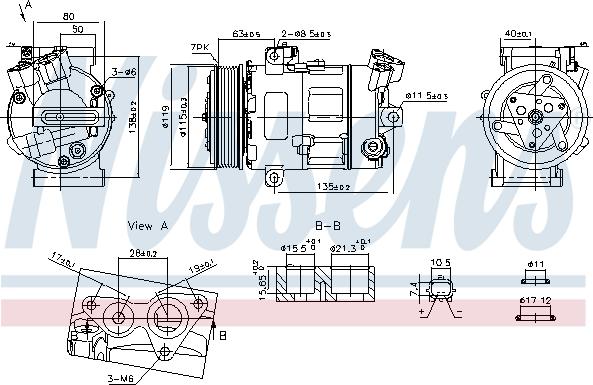 Nissens 890947 - Compressore, Climatizzatore www.autoricambi360.it