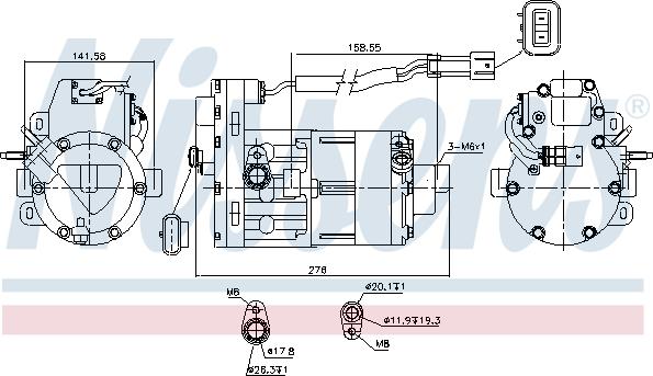 Nissens 890954 - Compressore, Climatizzatore www.autoricambi360.it