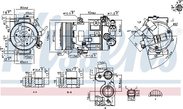 Nissens 890420 - Compressore, Climatizzatore www.autoricambi360.it