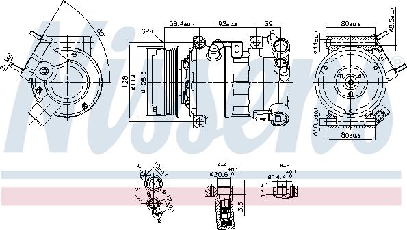 Nissens 890599 - Compressore, Climatizzatore www.autoricambi360.it