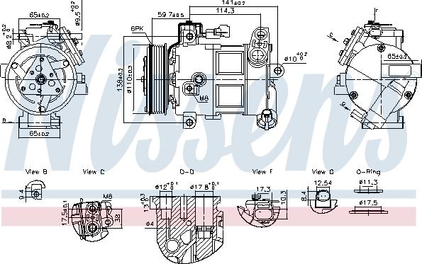 NISSENS 890596 - Compressore, Climatizzatore www.autoricambi360.it