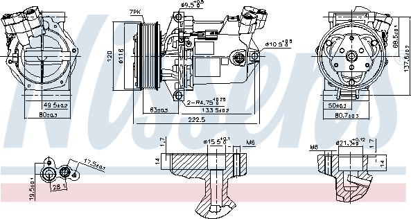 Nissens 890042 - Compressore, Climatizzatore www.autoricambi360.it