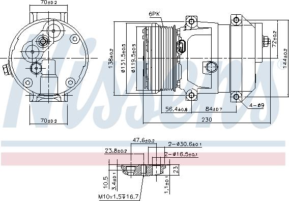 Nissens  890050 - Compressore, Climatizzatore www.autoricambi360.it