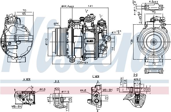 NISSENS 890749 - Compressore, Climatizzatore www.autoricambi360.it