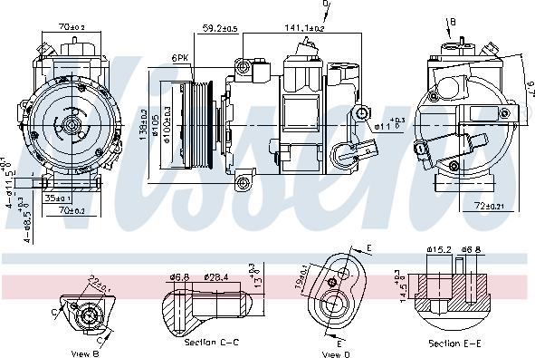 Nissens 890773 - Compressore, Climatizzatore www.autoricambi360.it