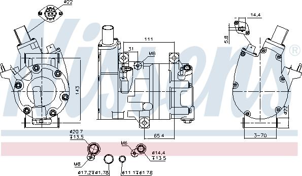Nissens 891066 - Compressore, Climatizzatore www.autoricambi360.it