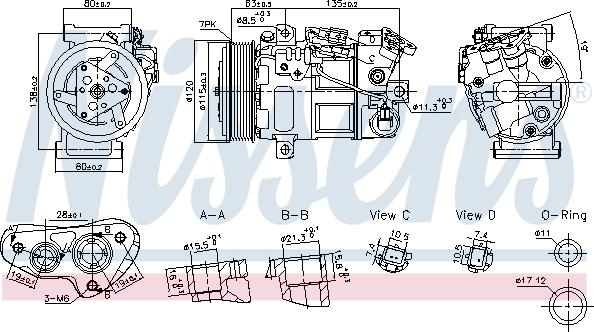 NISSENS 891017 - Compressore, Climatizzatore www.autoricambi360.it