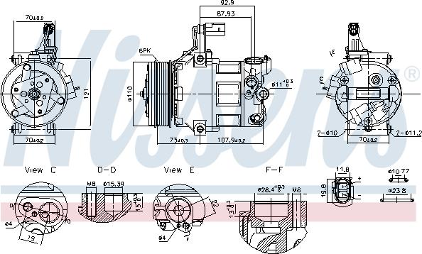 Nissens 891034 - Compressore, Climatizzatore www.autoricambi360.it