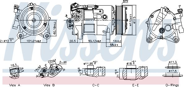 Nissens 891038 - Compressore, Climatizzatore www.autoricambi360.it