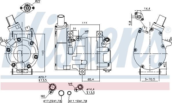 Nissens 891075 - Compressore, Climatizzatore www.autoricambi360.it