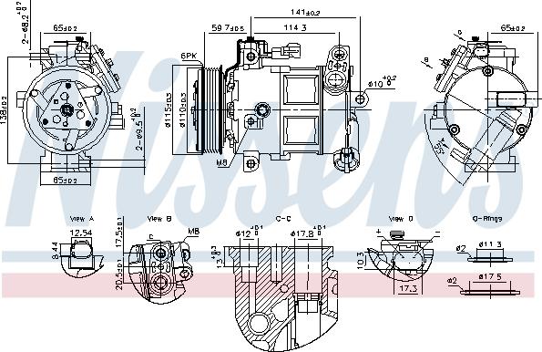 Nissens 891186 - Compressore, Climatizzatore www.autoricambi360.it