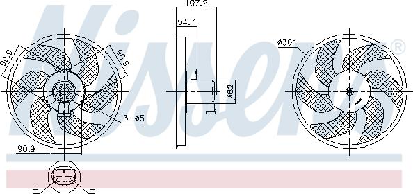 Nissens 850084 - Ventola, Raffreddamento motore www.autoricambi360.it