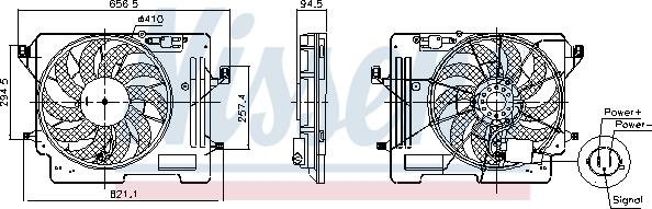Nissens 850080 - Ventola, Raffreddamento motore www.autoricambi360.it