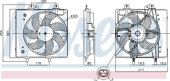 Nissens 850087 - Ventola, Raffreddamento motore www.autoricambi360.it