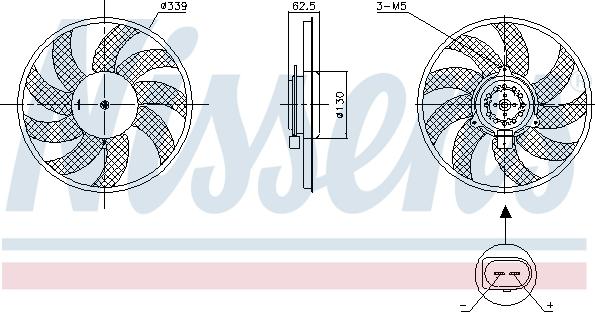 Nissens 850105 - Ventola, Raffreddamento motore www.autoricambi360.it