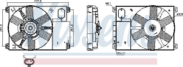 Nissens 85020 - Ventola, Raffreddamento motore www.autoricambi360.it