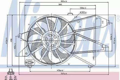 NISSENS 85505 - Ventola, Raffreddamento motore www.autoricambi360.it