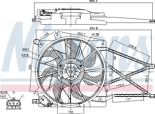 NISSENS 85179 - Ventola, Raffreddamento motore www.autoricambi360.it
