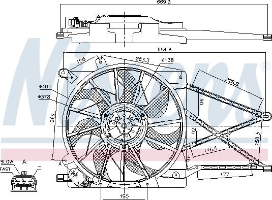 NISSENS 85175 - Ventola, Raffreddamento motore www.autoricambi360.it