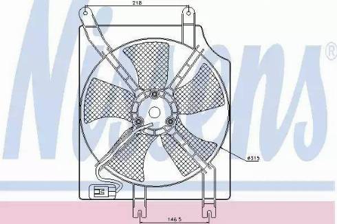 NISSENS  85354 - Ventola, Condensatore climatizzatore www.autoricambi360.it