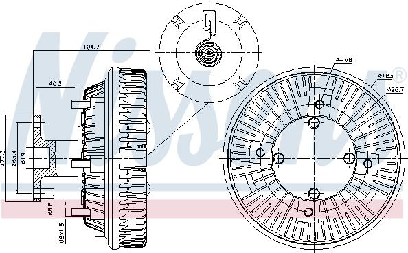NISSENS 86226 - Giunto di collegamento, Ventilatore radiatore www.autoricambi360.it