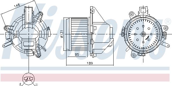 NISSENS 87608 - Ventilatore abitacolo www.autoricambi360.it