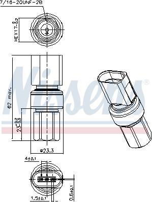 Nissens 301098 - Interruttore a pressione, Climatizzatore www.autoricambi360.it