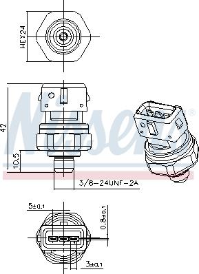 Nissens 301069 - Interruttore a pressione, Climatizzatore www.autoricambi360.it