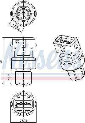 Nissens 301067 - Interruttore a pressione, Climatizzatore www.autoricambi360.it