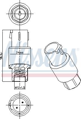Nissens 301001 - Interruttore a pressione, Climatizzatore www.autoricambi360.it