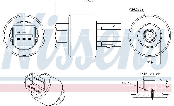 NISSENS 301019 - Interruttore a pressione, Climatizzatore www.autoricambi360.it