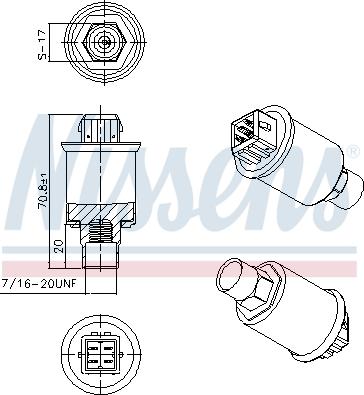 Nissens 301018 - Interruttore a pressione, Climatizzatore www.autoricambi360.it