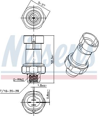 NISSENS 301085 - Interruttore a pressione, Climatizzatore www.autoricambi360.it
