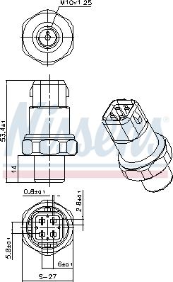 Nissens 301036 - Interruttore a pressione, Climatizzatore www.autoricambi360.it