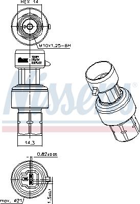 Nissens 301024 - Interruttore a pressione, Climatizzatore www.autoricambi360.it