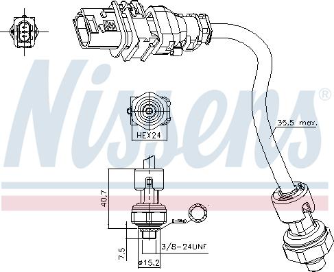NISSENS 301025 - Interruttore a pressione, Climatizzatore www.autoricambi360.it