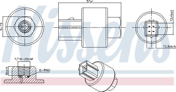 NISSENS 301020 - Interruttore a pressione, Climatizzatore www.autoricambi360.it