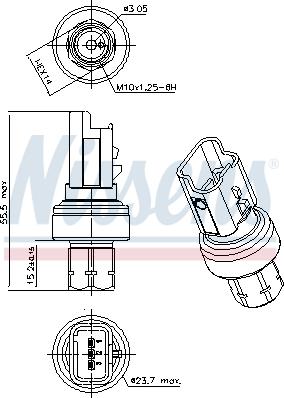 Nissens 301104 - Interruttore a pressione, Climatizzatore www.autoricambi360.it