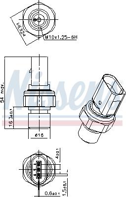 Nissens 301101 - Interruttore a pressione, Climatizzatore www.autoricambi360.it