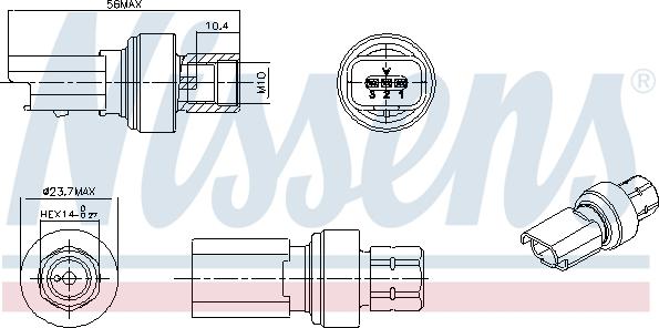 NISSENS 301136 - Interruttore a pressione, Climatizzatore www.autoricambi360.it