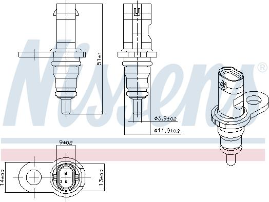 Nissens 207067 - Sensore, Temperatura refrigerante www.autoricambi360.it