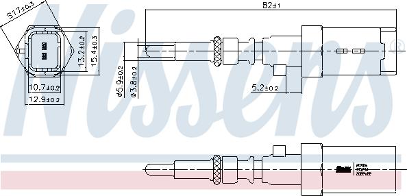 Nissens 207016 - Sensore, Temperatura refrigerante www.autoricambi360.it