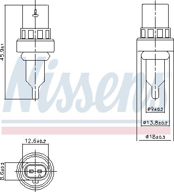 Nissens 207011 - Sensore, Temperatura refrigerante www.autoricambi360.it
