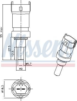 NISSENS 207107 - Sensore, Temperatura refrigerante www.autoricambi360.it