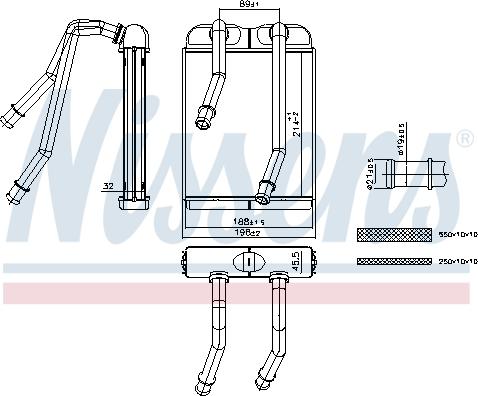 NISSENS 707227 - Scambiatore calore, Riscaldamento abitacolo www.autoricambi360.it