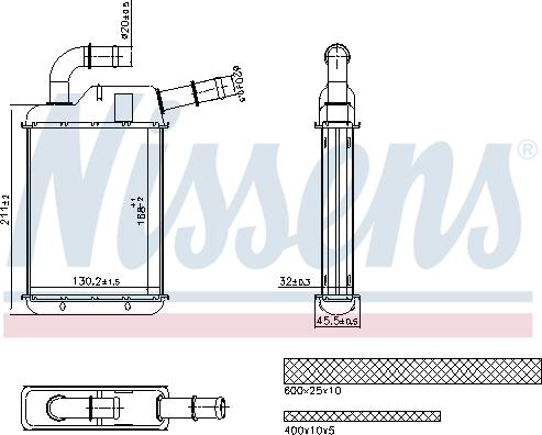 NISSENS 707279 - Scambiatore calore, Riscaldamento abitacolo www.autoricambi360.it